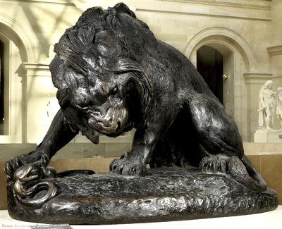 Antoine-Louis Barye, 
Lion au Serpent Louvre