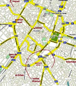 Bruxelles carte plan map