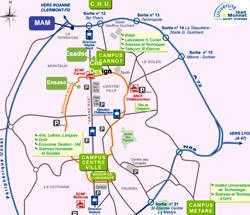 plan carte map de Saint Etienne