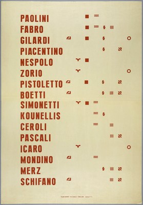 Boetti art contemporain Arte-Povera art pauvre