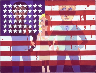 art Peinture Américaine Faith Ringgold American People Series The Flag is Bleeding