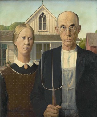 art Peinture Américaine Grant Wood, American Gothic